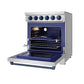 Thor Kitchen RSE30PBLU 30 Inch Professional Electric Range With Precision Knob Control In Stainless Steel And Blue Gordon Ramsay Series