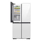 Samsung RF23DB970012 Bespoke Counter Depth 4-Door Flex™ Refrigerator (23 Cu. Ft.) With Beverage Zone™ And Auto Open Door In White Glass