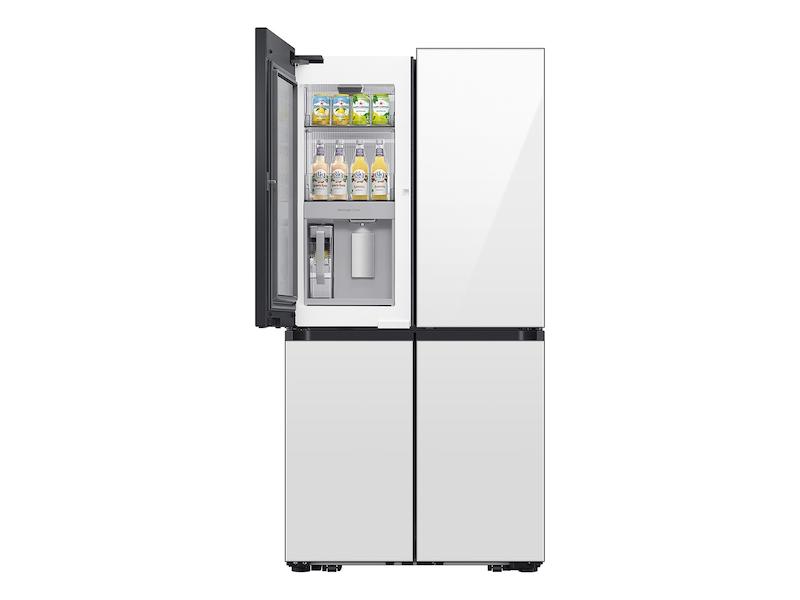 Samsung RF23DB970012 Bespoke Counter Depth 4-Door Flex™ Refrigerator (23 Cu. Ft.) With Beverage Zone™ And Auto Open Door In White Glass
