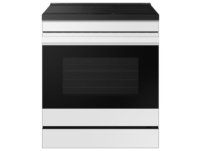 Samsung NSI6DB950012 Bespoke 6.3 Cu. Ft. Smart Slide-In Induction Range With Ambient Edge Lighting™ & Air Sous Vide In White Glass