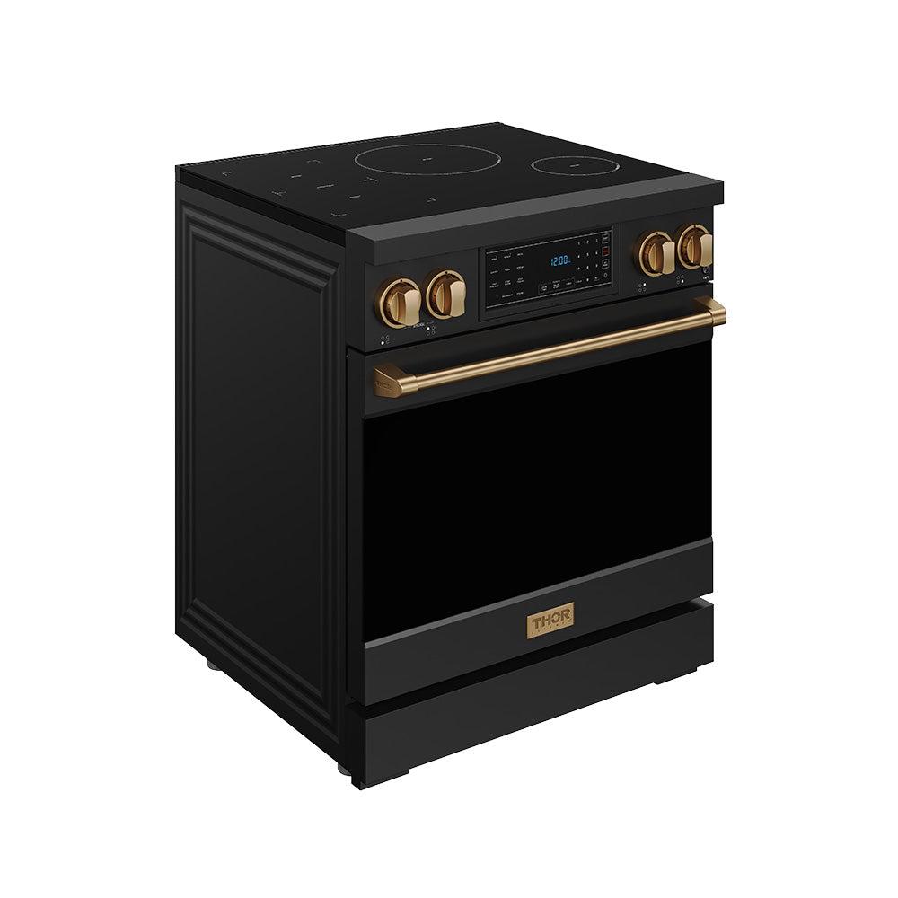 Thor Kitchen RSI30BBRZ 30 Inch Professional Induction Range With Tilt Panel Touch Control In Black And Bronze Gordon Ramsay Series