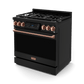 Thor Kitchen RSG36BRSG 36 Inch Professional Gas Range With Tilt Panel Touch Control In Black/Rose Gold Gordon Ramsay Series - Rsg36B-Rsg