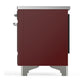 Ilve UMIB36QNR3BUC Ilve Umib36Qnr3Buc Majestic Iii 36 Inch Induction Range With 6 Elements, 3.5 Cu. Ft. Total Oven Capacity (Solid Door, Burgundy, Chrome)