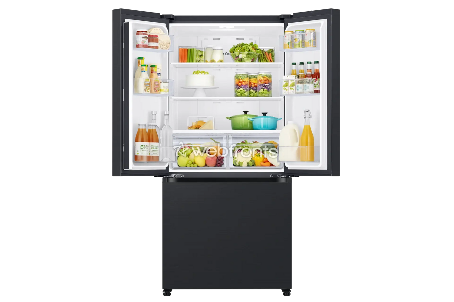 Samsung RF18A5101MT 18 Cu. Ft. Counter Depth 3-Door French Door Refrigerator In Matte Black Steel