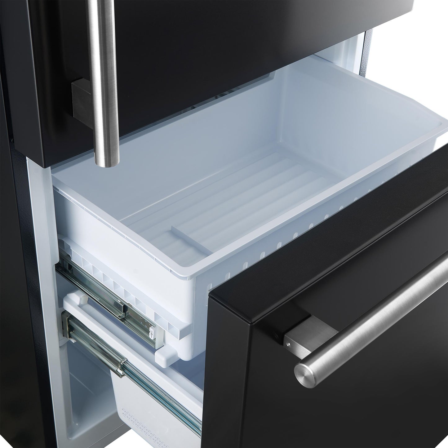 Forno FFFFD178531BLK Forno Milano Espresso 31-Inch Bottom Freezer Refrigerator, Black, 17.2 Cu.Ft Capacity, Energy Efficient