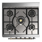 Ilve UM30QNR3BKB Ilve Um30Qnr3Bkb Majestic Iii 30 Inch Dual Fuel Range With 5 Black Brass Burners, Dual Function Burner Up To 25,000 Btu (Natural Gas, Solid Door, Glossy Black, Burnished)
