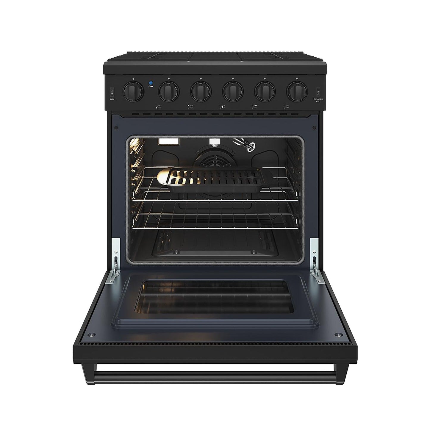 Thor Kitchen LRG3001UB 30 Inch Professional Gas Range In Black