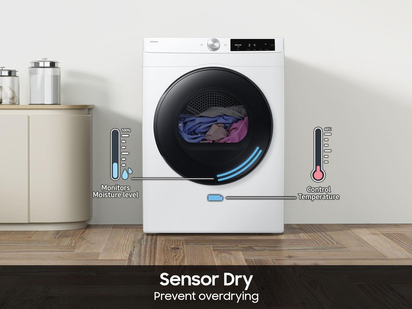 Samsung DV25FG60BVBE Compact Electric Dryer Wi-Fi Connectivity Sensor Dry 4.0 Cu.Ft.