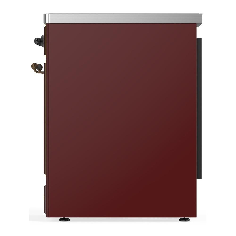 Ilve UMIB30QNR3BUB Ilve Umib30Qnr3Bub Majestic Iii 30 Inch Induction Range With 4 Elements, 4 Cu. Ft. Oven Capacity (Solid Door, Burgundy, Burnished)