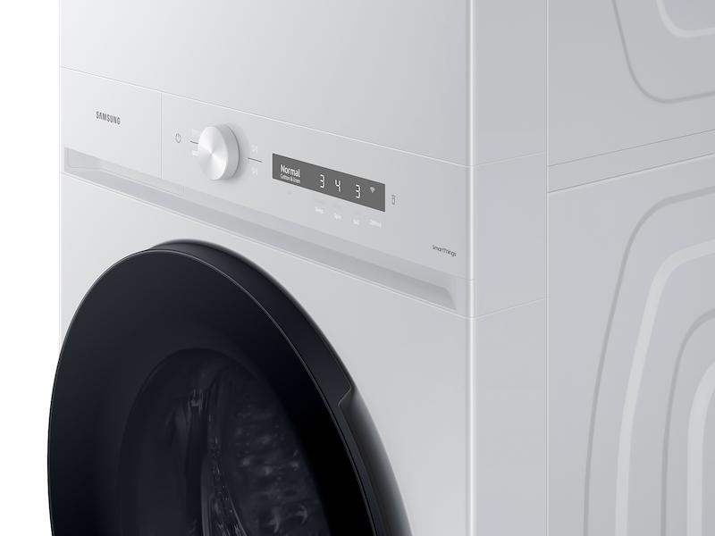 Samsung WH46DBH100GW Bespoke 4.6 Cu. Ft. Ai Laundry Hub™ Large Capacity Single Unit Washer With Steam Wash And 7.6 Cu. Ft. Gas Dryer In White