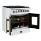 Forno FFSGS635630WHT Forno Galiano 30-Inch Freestanding French Door Dual Fuel Range White