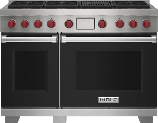 Wolf DF48650CBKPLP 48" Dual Fuel Range - 6 Burners And Infrared Charbroiler