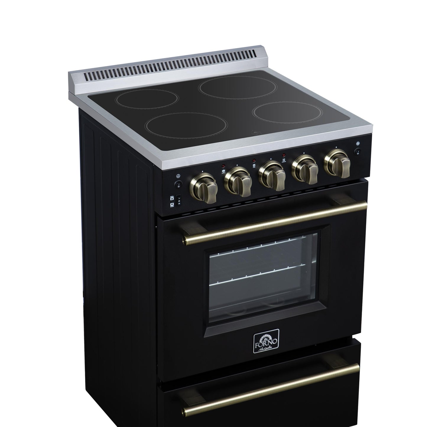 Forno FFSEL606924BLK Forno Loiano 24 Inch Freestanding Electric Range In Black
