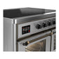 Ilve UMDIB40NR3SSB Ilve Umdib40Nr3Ssb Majestic Iii 40 Inch Induction Range With 6 Elements, 3.82 Cu. Ft. Total Oven Capacity (Triple Glass Door, Stainless Steel, Burnished)