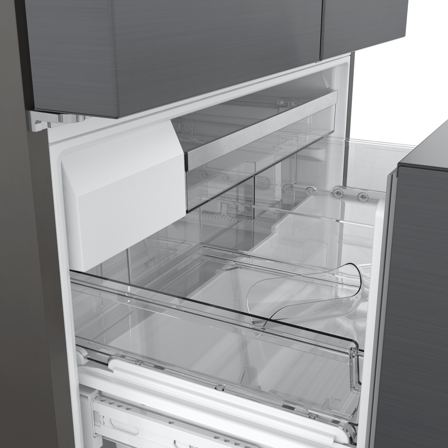 Bosch B36CT84SNB 800 Series, French Door Bottom Freezer, Multi Door, 36'', Black Inox-Antifingerprint
