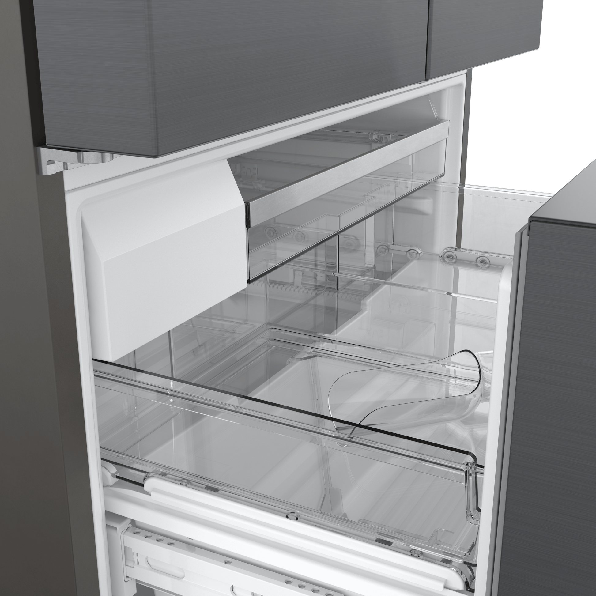 Bosch B36CT84SNB 800 Series, French Door Bottom Freezer, Multi Door, 36'', Black Inox-Antifingerprint