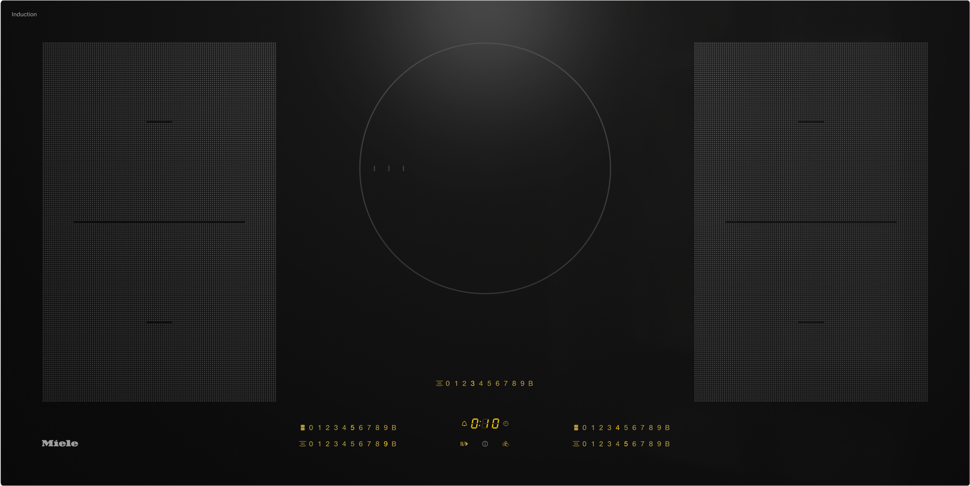 Miele KM7755FL Km 7755 Fl - 42-Inch Induction Cooktop, Operated With Its Own Controls With 2 Powerflex Cooking Areas For Maximum Performance