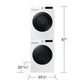 Samsung DV25FG62B0BE Compact Ventless Heat Pump Dryer Wi-Fi Connectivity Energy Efficient 4.0 Cu.Ft.