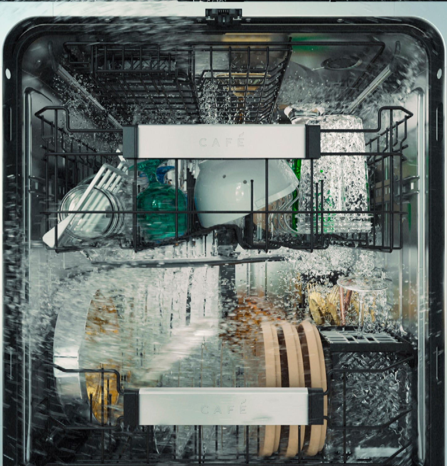 Cafe CDT858P3VD1 Café&#8482; Customfit Energy Star Stainless Interior Smart Dishwasher With Ultra Wash Top Rack And Dual Convection Ultra Dry, 44 Dba