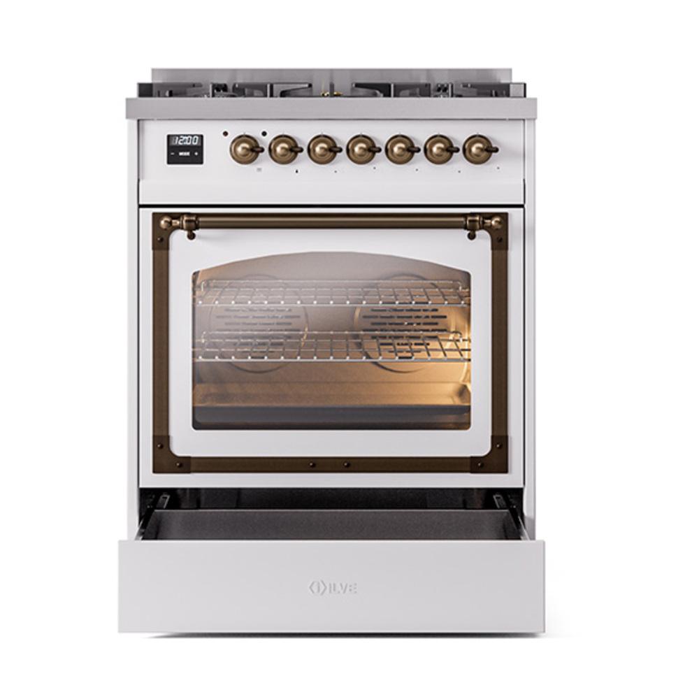 Ilve UN30NMPRABLP Ilve Un30Nmprablp Nostalgie Ii Noblesse 30" Dual Fuel Range (Liquid Propane, Triple Glass Door, Ral, Burnished)