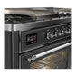 Ilve UM60FSNR3MGC Ilve Um60Fsnr3Mgc Majestic Iii 60 Inch Dual Fuel Range With 7 Burners, Griddle And French Top, Dual Function Burner With Up To 25,000 Btu (Natural Gas, Triple Glass Door, Graphite Matte, Chrome)