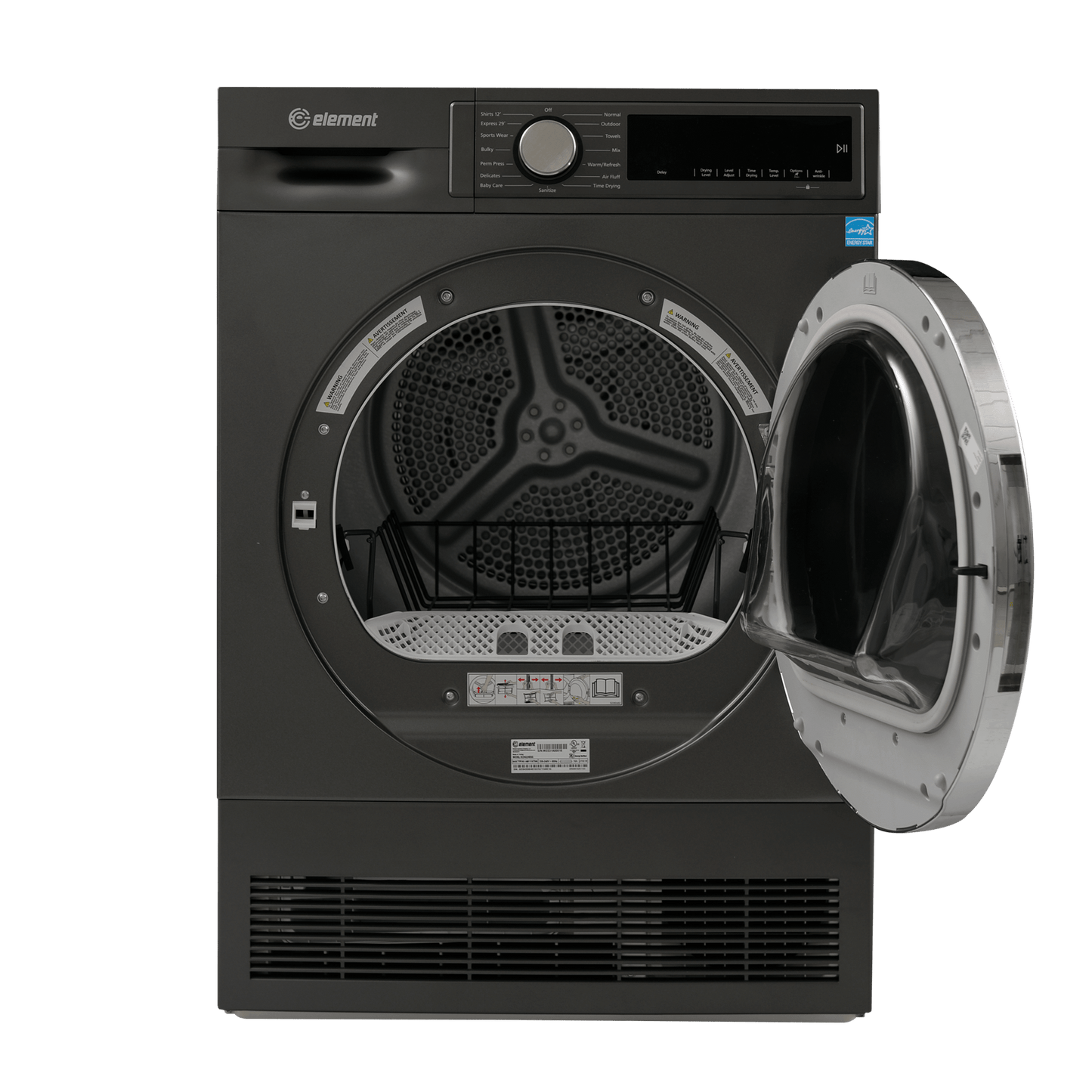 Element Appliance ECD4224EGG Element 4.0 Cu. Ft. Front Load Electric Dryer - Gray, Energy Star (Ecd4224Egg)