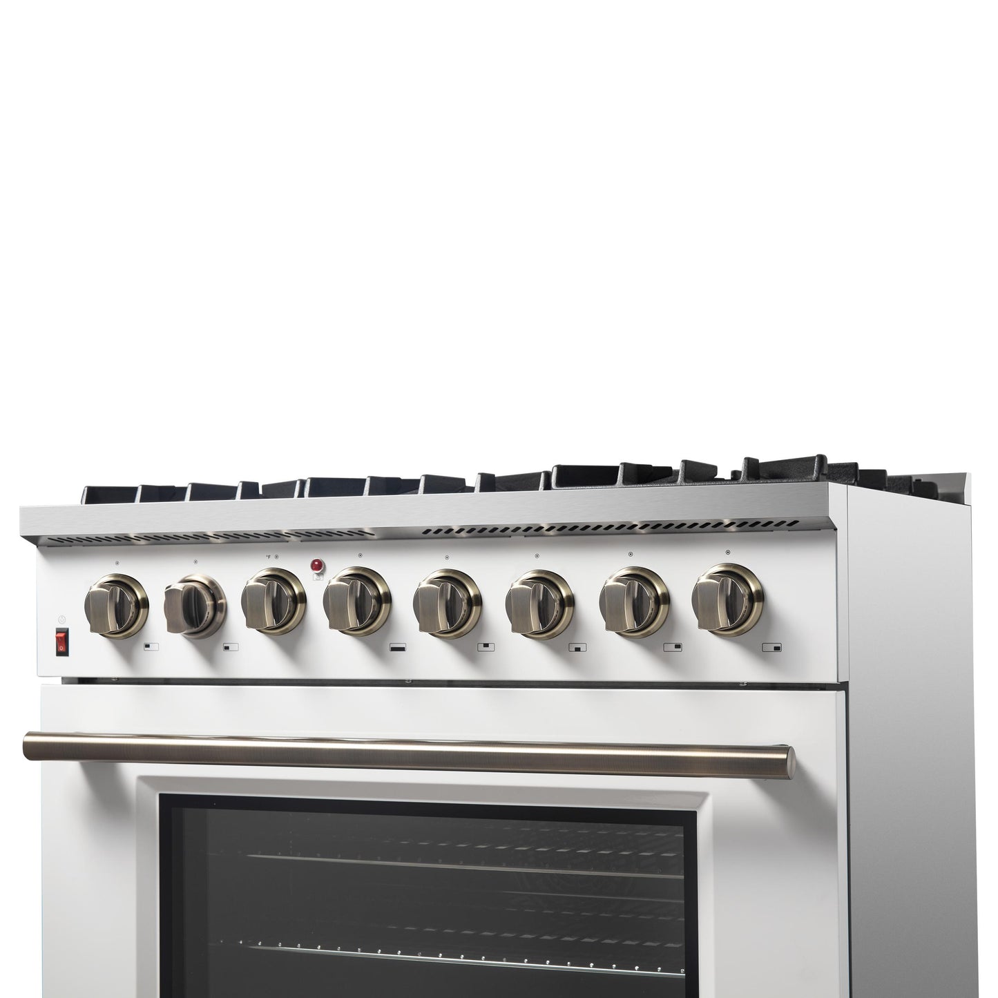 Forno FFSGS615636WHT Forno Galiano 36" Freestanding Dual Fuel Range In White