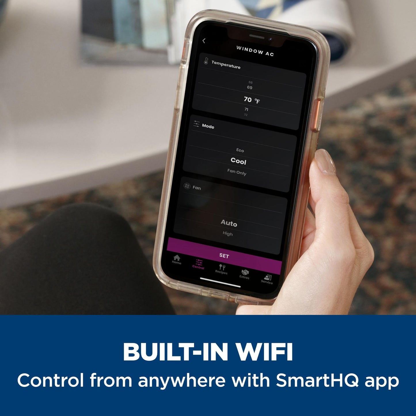 Ge Appliances AWES08WWF Ge® 8,000 Btu Smart Electronic Window Air Conditioner For Medium Rooms Up To 350 Sq. Ft.