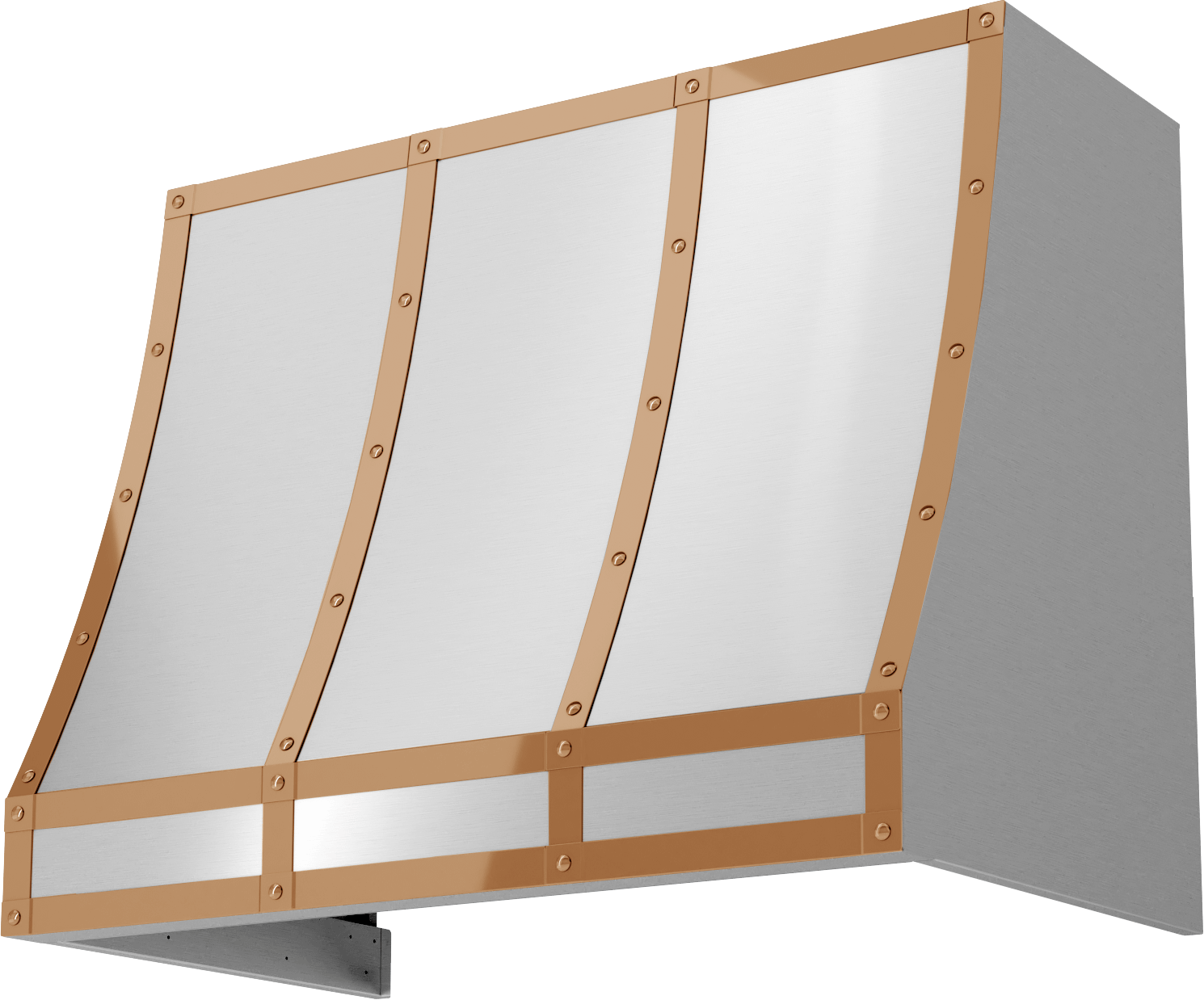 Zephyr BKFT36APC Forte Hood Banding Kit, 36In, Polished Copper Finish