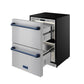 Thor Kitchen RF24UBLU 24 Inch Undercounter Built-In Or Freestanding Drawer Refrigerator - Stainless Steel/Blue Gordon Ramsay Series
