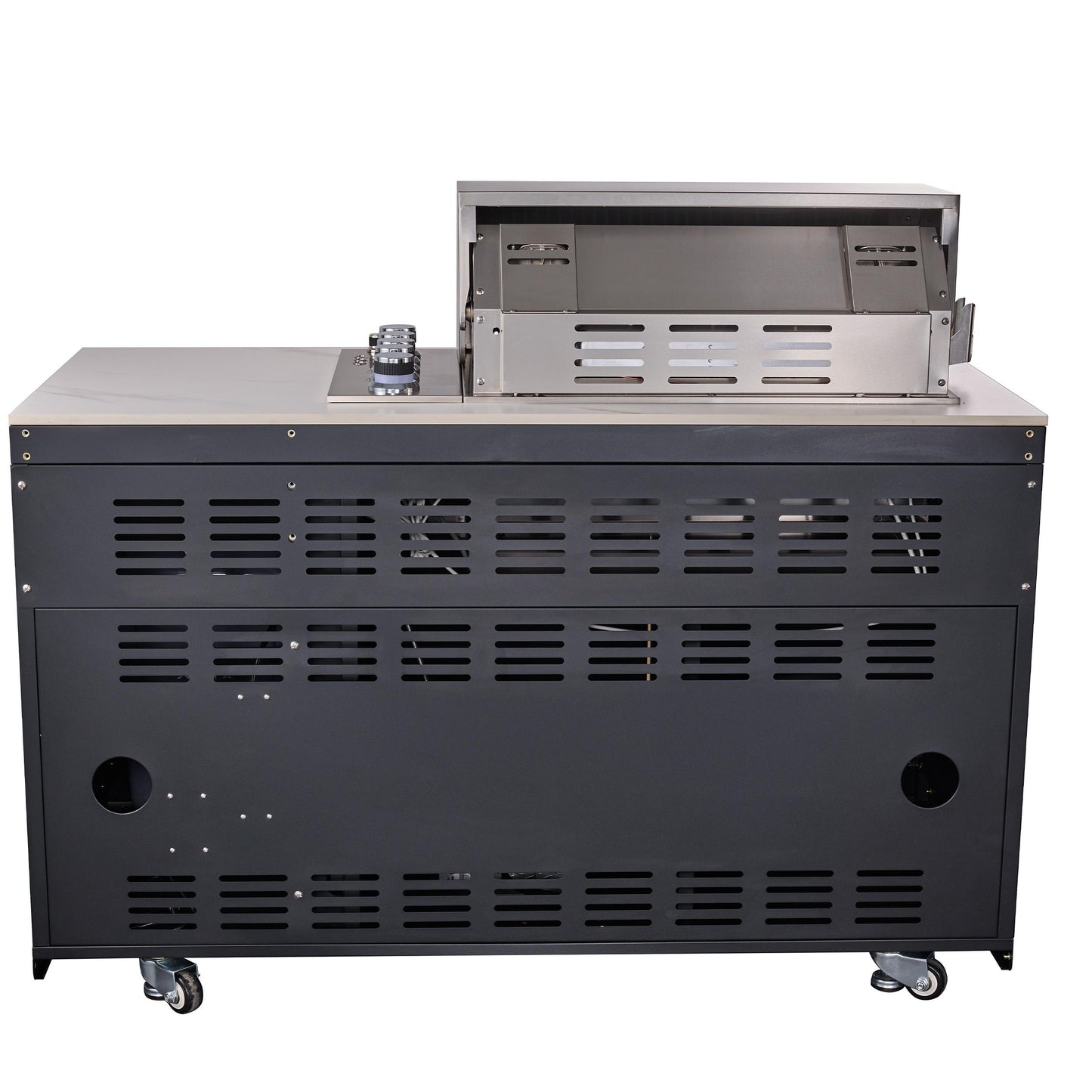 Forno FODKT2575WHT Forno Rimini Outdoor Kitchen: 30" Bbq 62,600 Btu, 4.8 Cu.Ft. Refrigerators, White Countertops