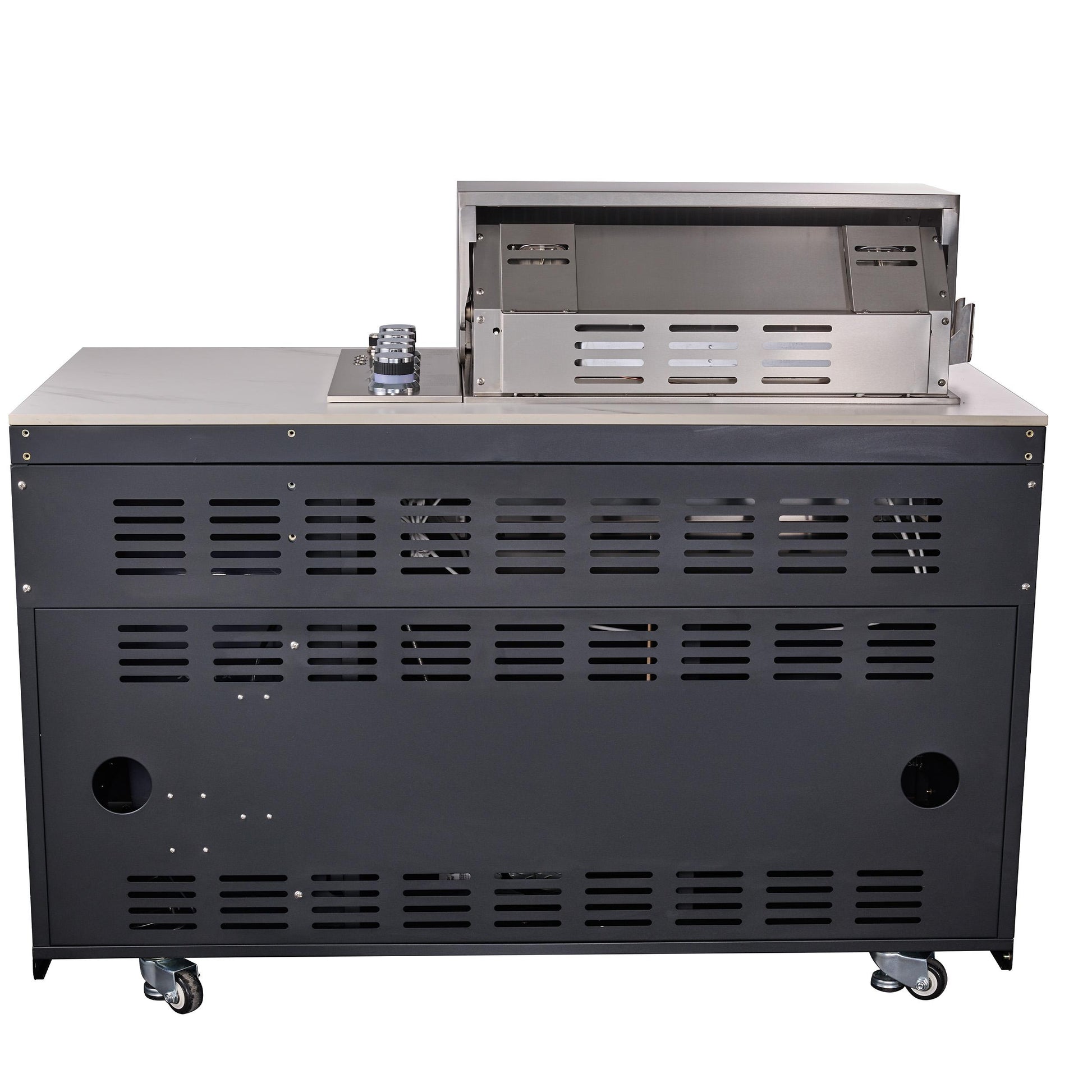 Forno FODKT2575WHT Forno Rimini Outdoor Kitchen: 30" Bbq 62,600 Btu, 4.8 Cu.Ft. Refrigerators, White Countertops