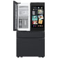 Samsung RF90F23AECE Bespoke 23 Cu. Ft. Counter Depth 4-Door French Door Refrigerator With Ai Family Hub™+ Ai Vision Inside™ In Charcoal Glass And Black/Charcoal