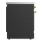 Ilve UMIB30QNR3MGG Ilve Umib30Qnr3Mgg Majestic Iii 30 Inch Induction Range With 4 Elements, 4 Cu. Ft. Oven Capacity (Solid Door, Graphite Matte, Brass)