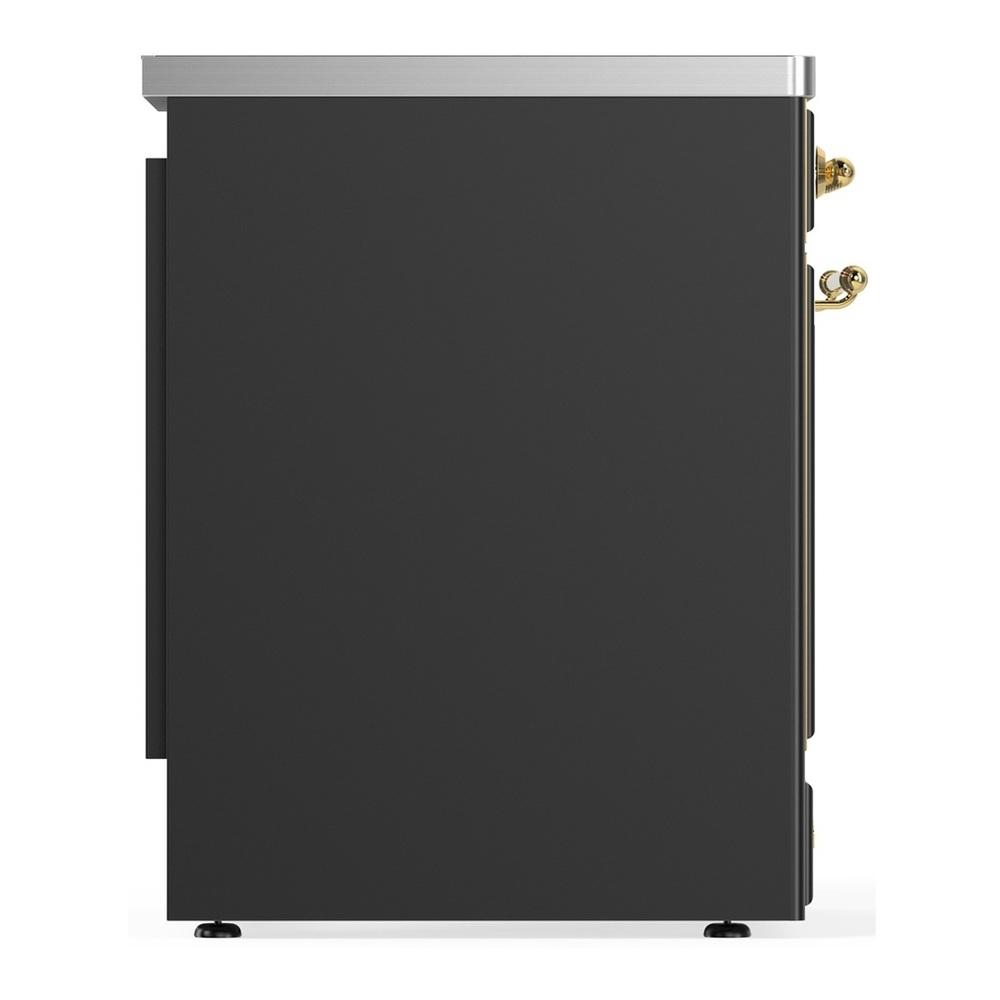 Ilve UMIB30QNR3MGG Ilve Umib30Qnr3Mgg Majestic Iii 30 Inch Induction Range With 4 Elements, 4 Cu. Ft. Oven Capacity (Solid Door, Graphite Matte, Brass)