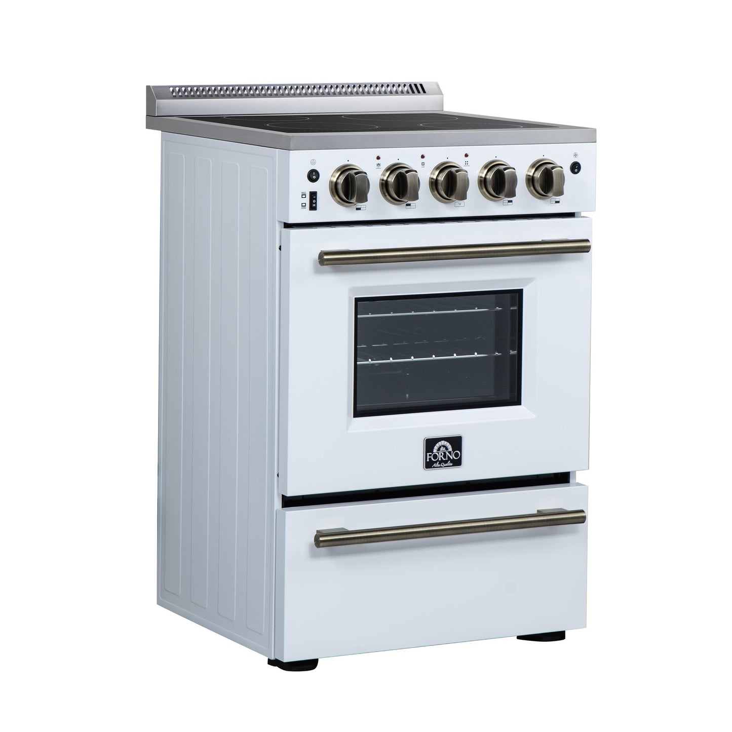 Forno FFSEL606924WHT Forno Loiano 24 Inch Freestanding Electric Range In White