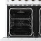 Forno FFSEL601148WHT Forno Paolo 48 Inch Freestanding Electric Range In White With Antique Brass, 6.7 Cu.Ft, True Convection Oven, Energy Efficient