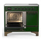 Ilve UMDIB40QNR3EGB Ilve Umdib40Qnr3Egb Majestic Iii 40 Inch Induction Range With 6 Elements, 3.82 Cu. Ft. Total Oven Capacity (Solid Door, Emerald Green, Burnished)