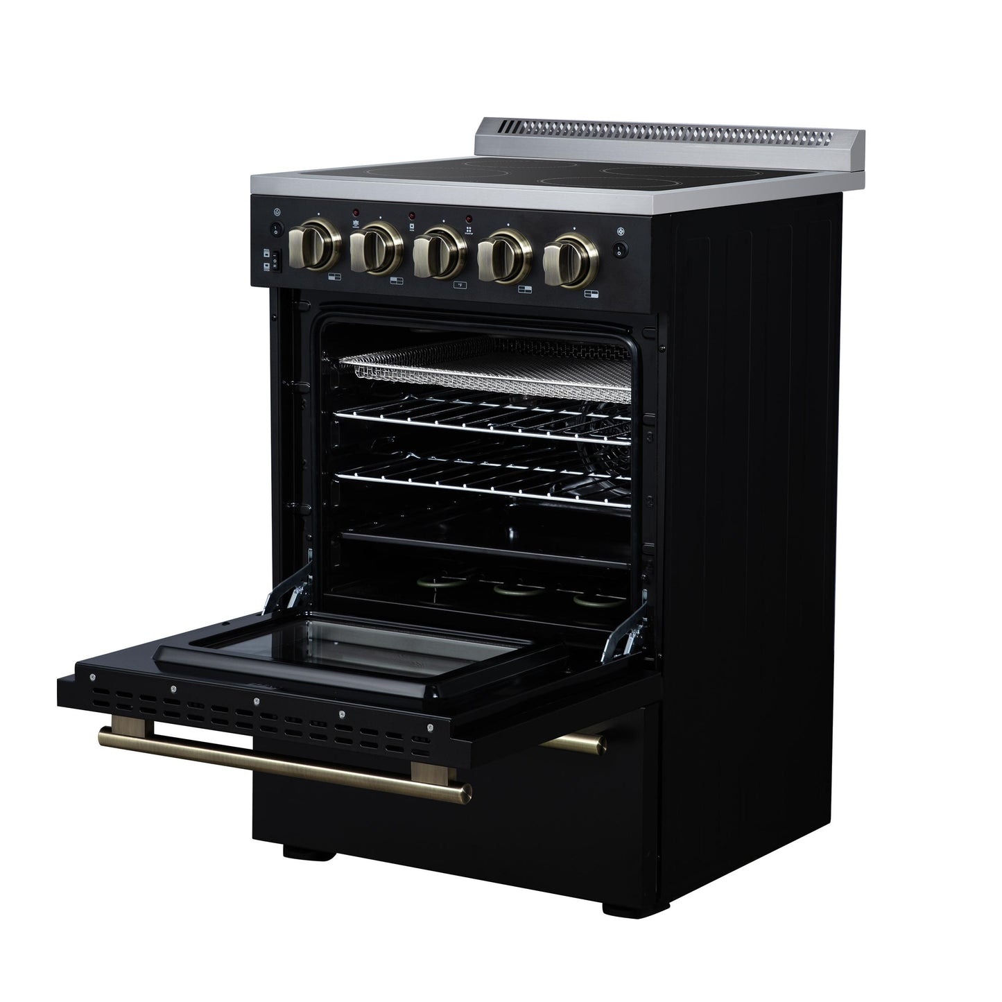 Forno FFSEL606924BLK Forno Loiano 24 Inch Freestanding Electric Range In Black
