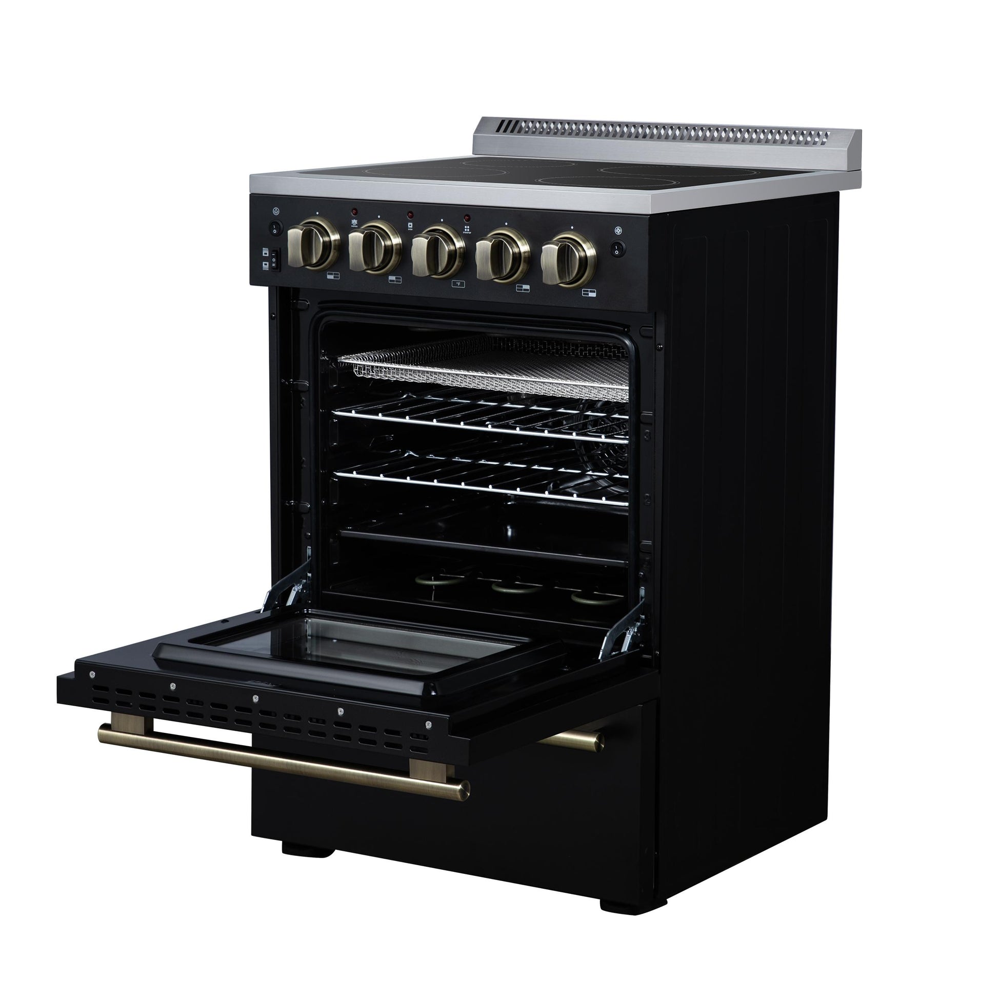 Forno FFSEL606924BLK Forno Loiano 24 Inch Freestanding Electric Range In Black
