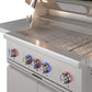 Thor Kitchen TPG3601 36 Inch 4 Burners Built In Gas Grill On Cart With Sear/Rear Infrared Burner & Rotisserie Natural Gas