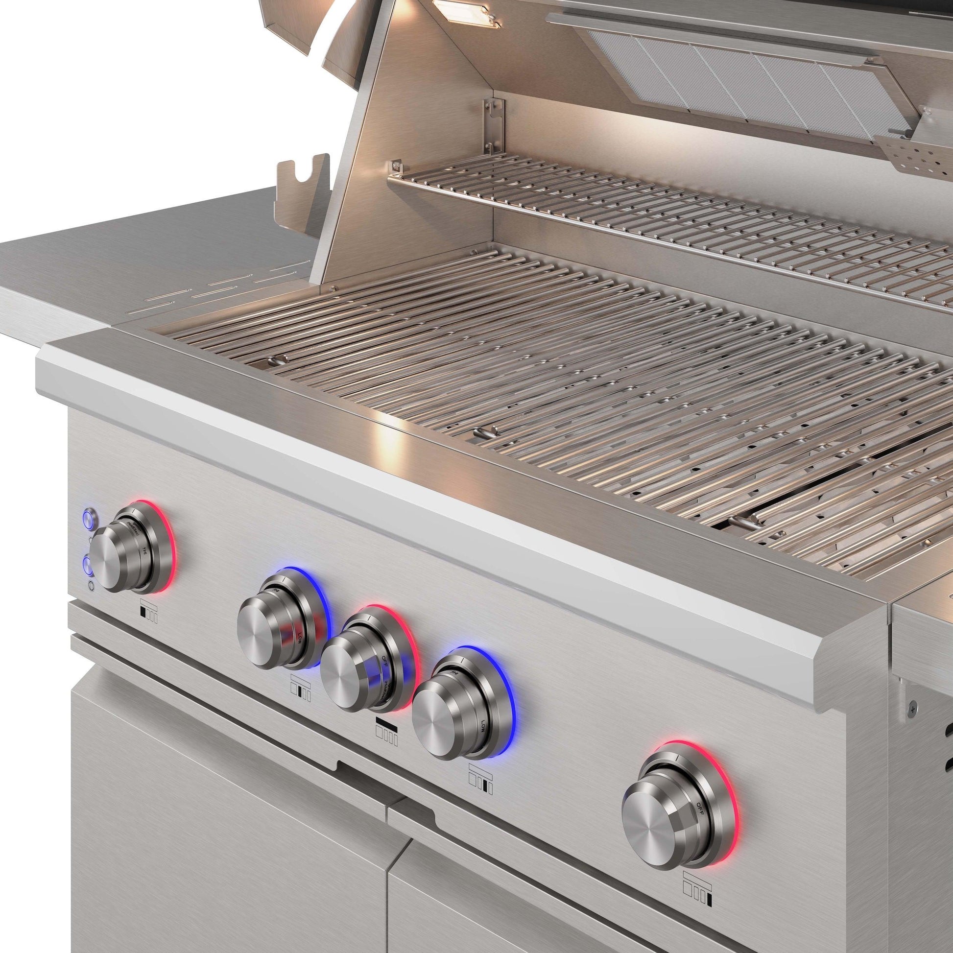 Thor Kitchen TPG3601 36 Inch 4 Burners Built In Gas Grill On Cart With Sear/Rear Infrared Burner & Rotisserie Natural Gas