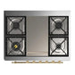 Ilve UM36FNR3RAG Ilve Um36Fnr3Rag Majestic Iii 36 Inch Dual Fuel Range With 6 Black Brass Burners And Griddle, Dual Function Burner Up To 25,000 Btu (Triple Glass Door, Ral, Brass, Natural Gas)