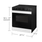Samsung NSE6DB830012 Bespoke 6.3 Cu. Ft. Smart Slide-In Electric Range With Air Fry & Precision Knobs In White Glass