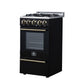 Forno FFSGS626520BLK Forno Lamazze 20 Inch Freestanding Gas Range In Black, Compact Design