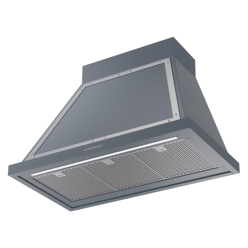 Ilve UANB36BGC Ilve Uanb36Bgc Nostalgie Ii Noblesse 36 Inch Range Hood (Blue Grey, Chrome)