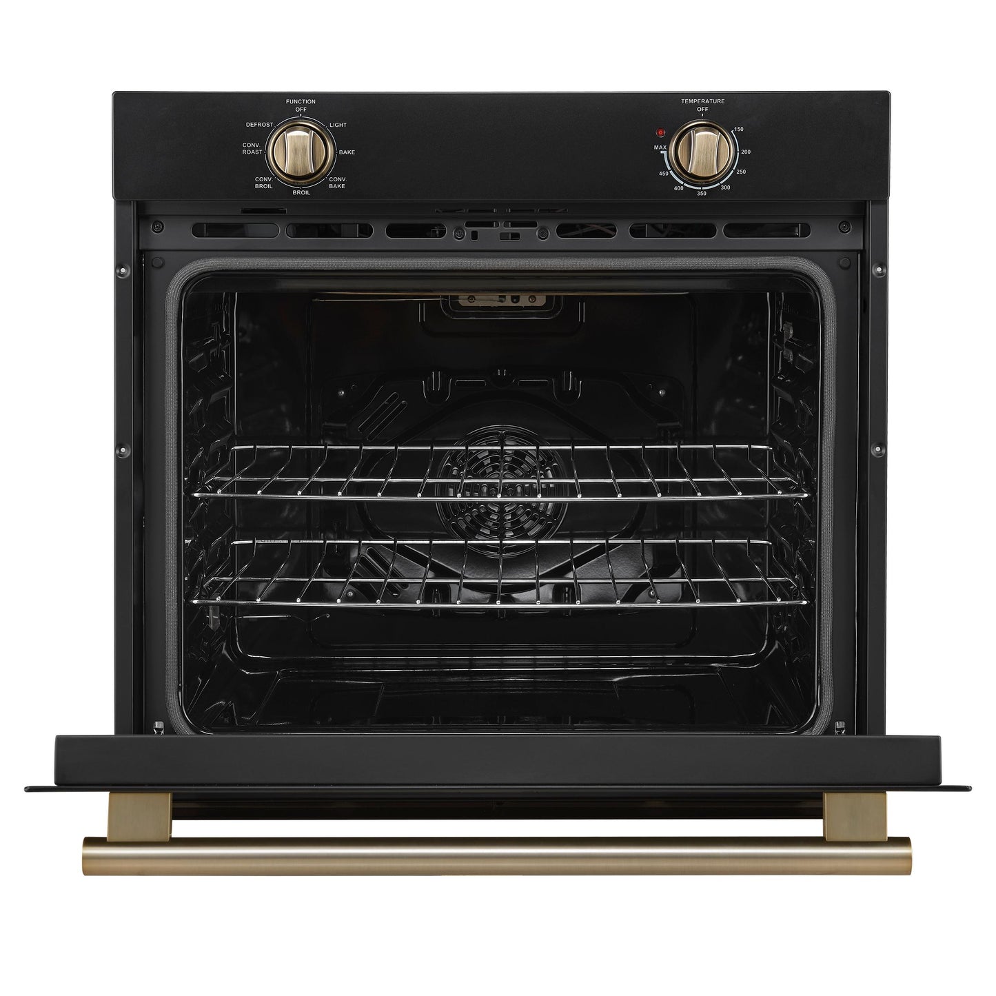 Forno FBOEL137030BLK Forno Vomero 30-Inch Wall Oven, Black, 5 Cu.Ft Capacity, 3550 Watts Convection, Mechanical Controls, Manuel Steam Clean