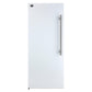 Forno FFFFD172228WHTLS Forno Maderno 28-Inch Convertible Upright Freezer/Refrigerator In White With Antique Brass Handle, 13.6 Cu.Ft., Left Swing