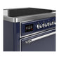 Ilve UMIB36QNR3MBC Ilve Umib36Qnr3Mbc Majestic Iii 36 Inch Induction Range With 6 Elements, 3.5 Cu. Ft. Total Oven Capacity (Solid Door, Midnight Blue, Chrome)
