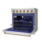 Thor Kitchen RSE36PBRZ 36 Inch Professional Electric Range In Stainless Steel/Bronze Gordon Ramsay Series